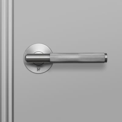 Fixed Linear Door Handle  in Steel, Single-sided