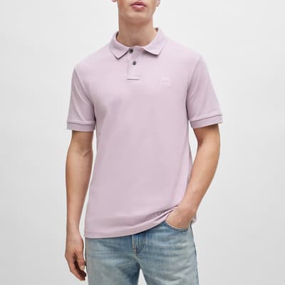 Pink Passenger Patch Logo Cotton Polo Shirt