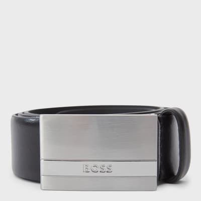 Black Herren Leather Belt