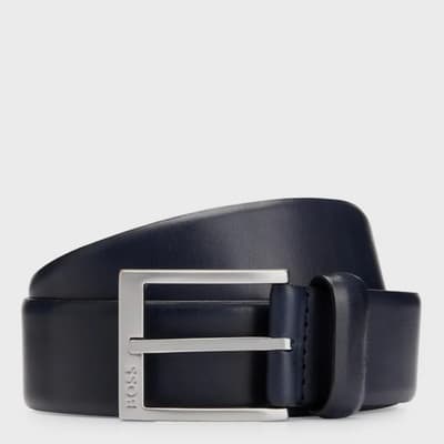 Dark Blue Erron Leather Belt