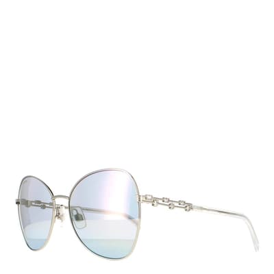 Women's Shiny Palladium Swarovski Sunglasses 57mm