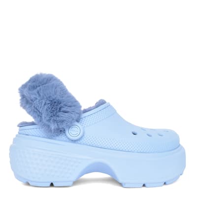 Unisex Blue Platform Stomp Clog