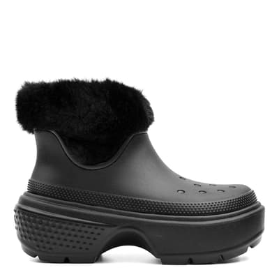 Unisex Black Stomp Ankle Boots