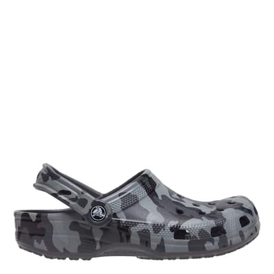 Unisex Grey Camo Clog