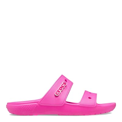 Unisex Electric Pink Slides