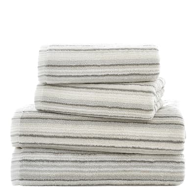 Didlington Stripe Pair of Hand Towels, Neutral