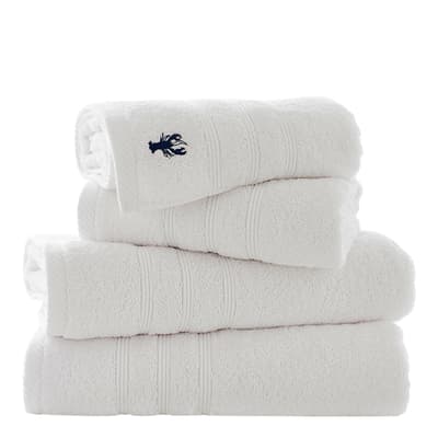 Kaleidoscope Pair of Hand Towels, White