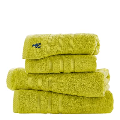Kaleidoscope Pair of Hand Towels, Lime