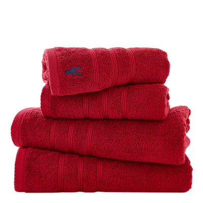 Kaleidoscope Pair of Hand Towels, Berry