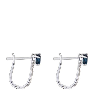 White Gold Sapphire Beau Sapphire Earrings