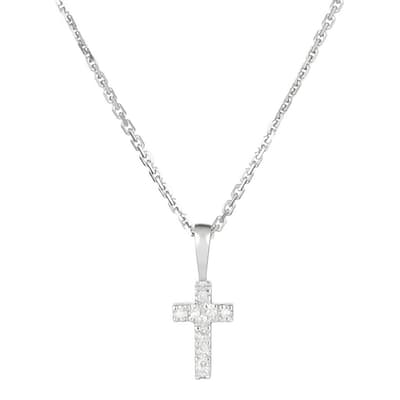 White Gold Diamond Mini Croix Pendant