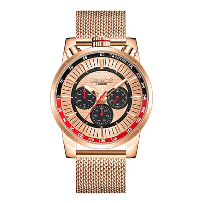 Men's Rose Gold Gamages Of London Standing Timer Watch 46mm