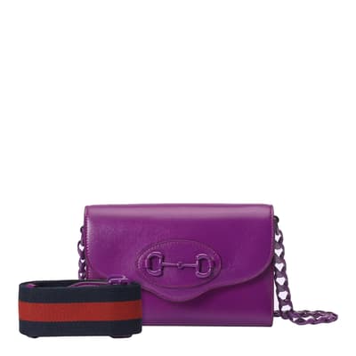 Mini Purple Horsebit 1955 Bag