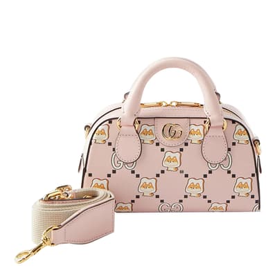 Gucci Pink Ophidia Animal Print Mini Bag