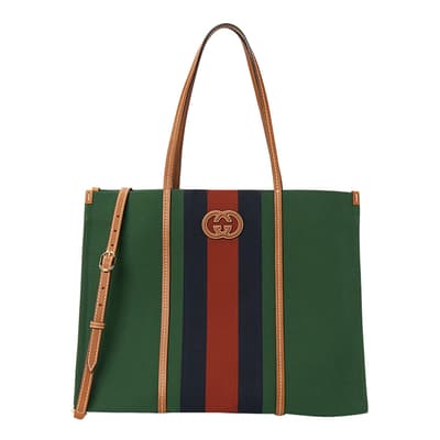 Gucci Green Large Interlocking G Tote Bag