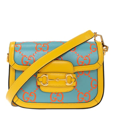 Gucci Blue Horsebit 1955 Leather Crossbody Bag