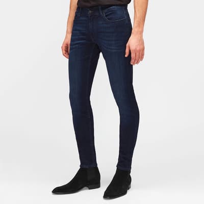 Dark Blue Paxtyn Tapered Skinny Stretch Jeans