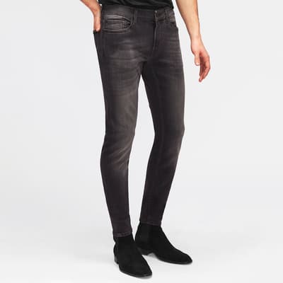 Washed Black Paxtyn Tapered Skinny Stretch Jeans