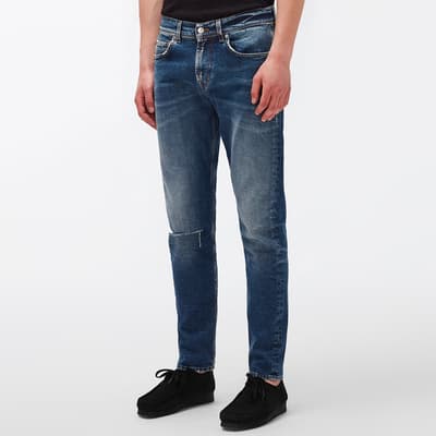 Mid Blue Slimmy Tapered Stretch Slim Jeans