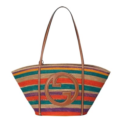 Gucci Multicolour Striped Tote Bag