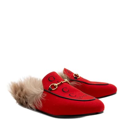 Women's Red Princetown Slippers