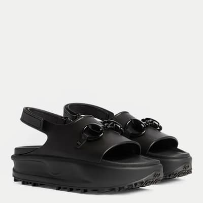 Women's Black Flatform Sandal