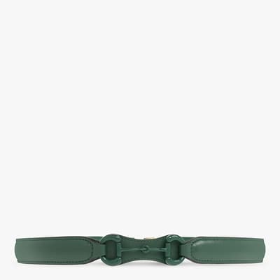 Gucci Green Horsebit Thin Belt