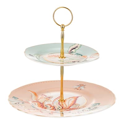 Floral 2 Tier Cake Stand in Gift Box