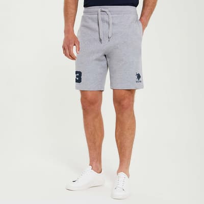 Grey Player Cotton Sweat Shorts