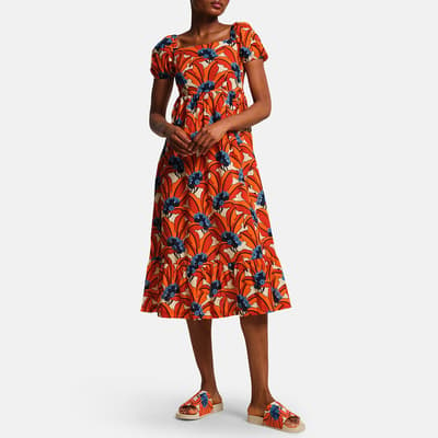 Orange Orla Kiely Cotton Dress