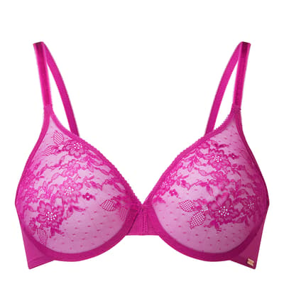 Pink Glossies Lace Moulded Bra