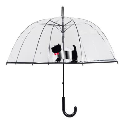 Transparent automatic birdcage walking umbrella - Cute dog 