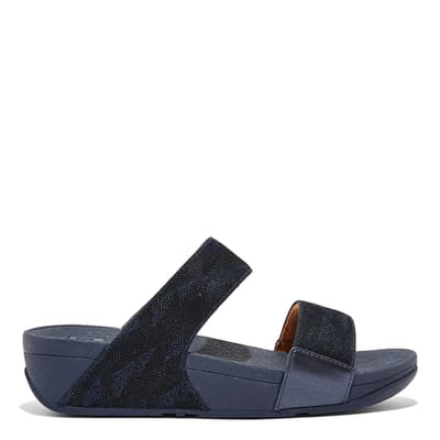 Navy Lulu Glitz Toe-Post Sandals