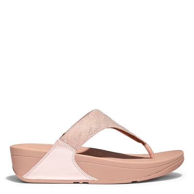 Pink Lulu Glitz Toe-Post Sandals