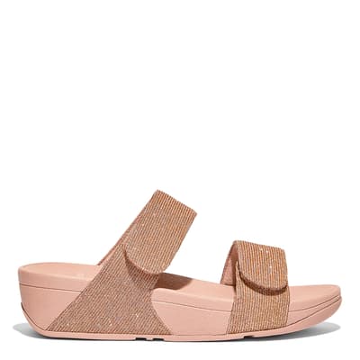 Rose Gold Lulu Shimmer Lux Slides