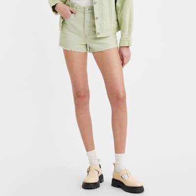 Green 501® Raw Hem Denim Shorts