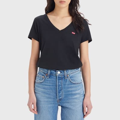 Black Multi 2 Pack V-Neck  Cotton T-Shirt