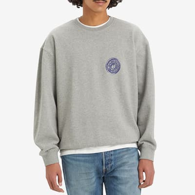 Grey Circle Logo Cotton Sweatshirt