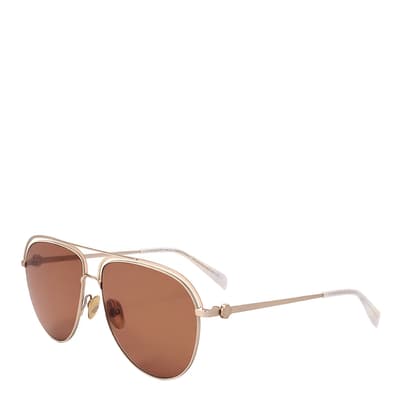 Gold Aviator Sunglasses 56mm