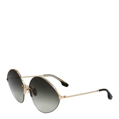 Gold Oval Sunglasses 64mm