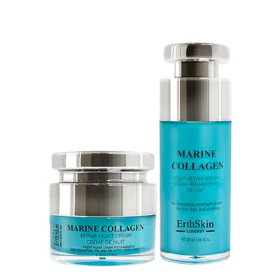 Marine Collagen Night Cream 50ml+ Marine Collagen Night Repair Serum 30ml