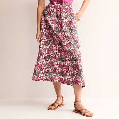 Pink Florence Linen Skirt