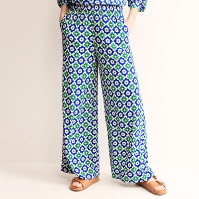 Blue/Green Wide Trousers