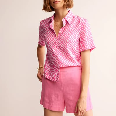 Pink Hazel Linen Shirt 