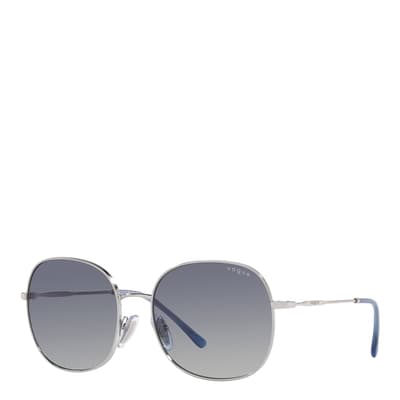 Silver Round Sunglasses 57mm