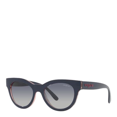 Blue Cat Eye Sunglasses 49mm