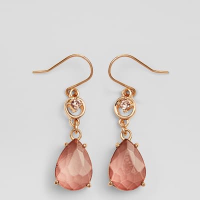 Witney Pink Crystal Drop Earrings