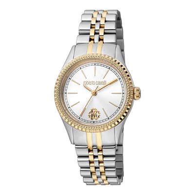 Women's Two Tone Silver & Gold Roberto Cavalli Stainless Steel Watch 31mm