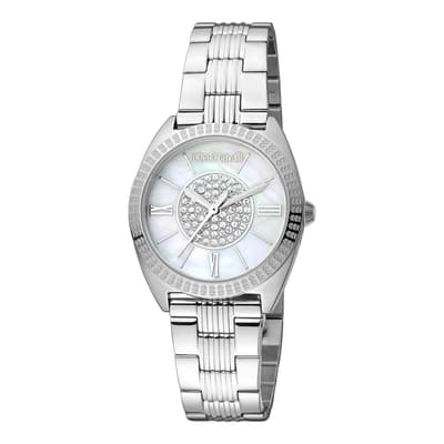 Women's Silver Roberto Cavalli Stainless Steel Watch 30mm