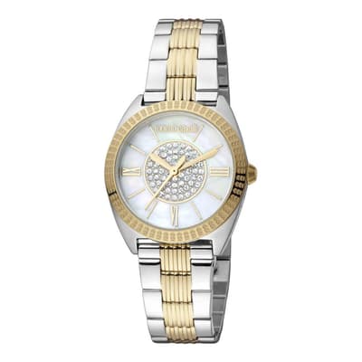 Women's Two Tone Silver & Gold Roberto Cavalli Stainless Steel Watch 30mm